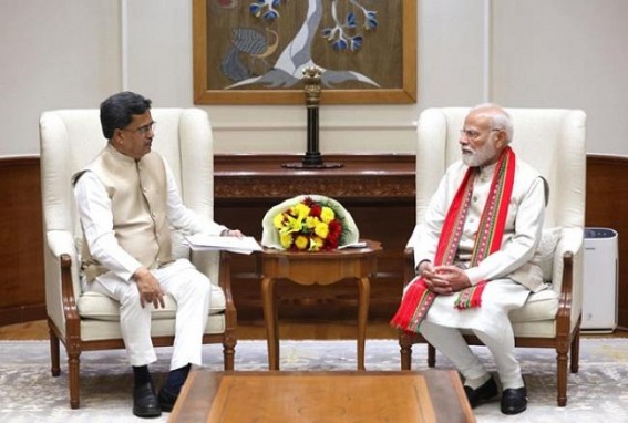 Tripura CM met Prime Minister Modi in New Delhi. TIWN Pic Oct 15 Tripura CM met Prime Minister Modi in New Delhi. TIWN Pic Oct 15